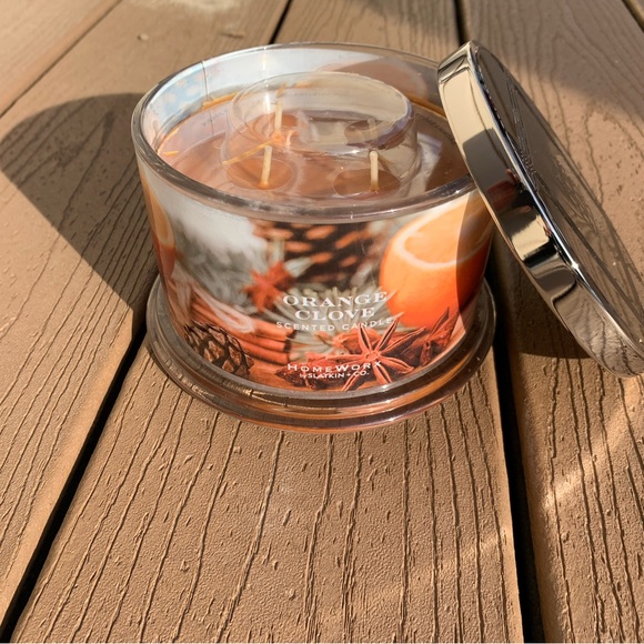 🆕ORANGE CLOVE HARRY SLATKIN HOMEWORX 4 WICK 18oz CANDLE NWTS!!! - Picture 5 of 5